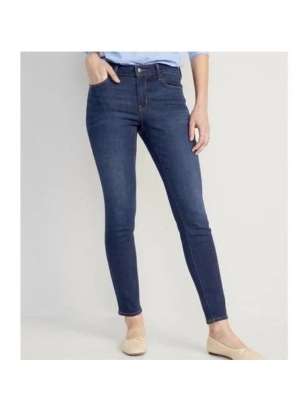 Old Navy Pop Icon Skinny Jeans in Dark Fern Wash - Sz 8